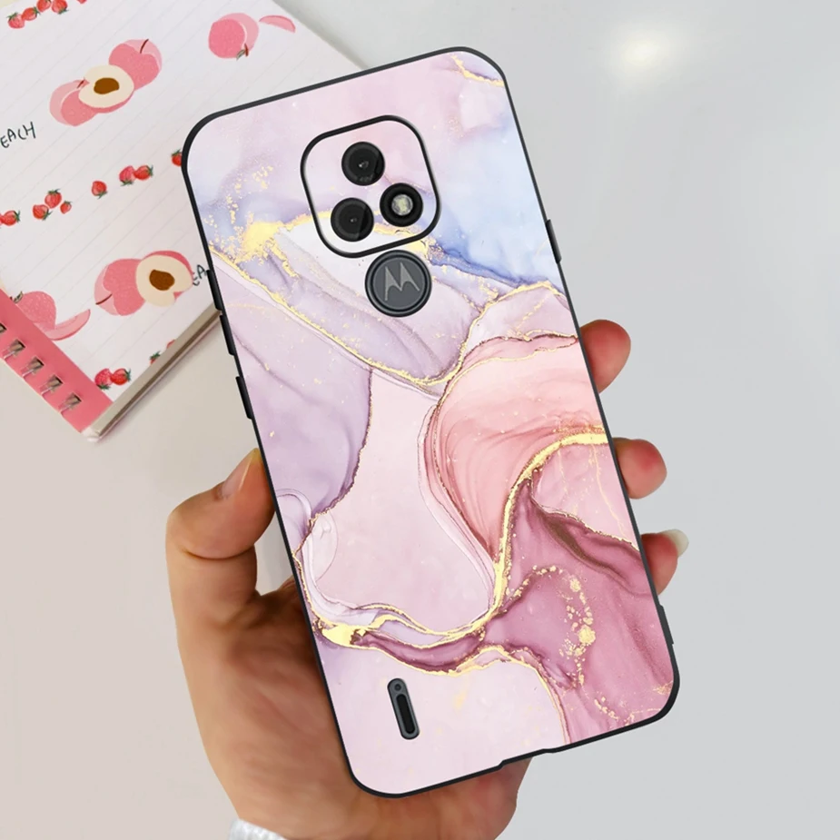 Stylish Painted Soft Silicone Phone Case for Motorola Moto E7 Series