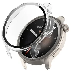 Ultra-Durable Smartwatch Tempered Glass Screen Protector with Protective Shell Cover - Amazfit Balance (Transparent)