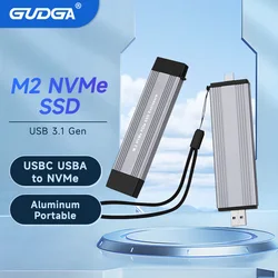 M2 SSD Case M.2 to USB 3.1 Gen 2 10Gbps  Aluminum Case USBC USBA to NVMe PCIe External Enclosure for M2 NVMe SSD 2230 2242 2280