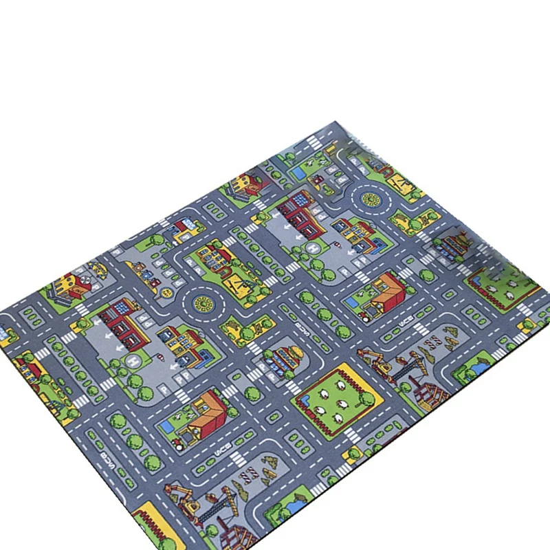 Children's Kids Boys City Town Car Roads Interactive Playroom Playmat Soft Play Carpet Mat