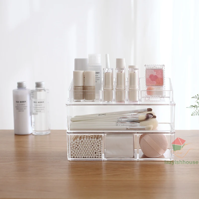 Storage makeup organizer for cosmetics organizer makeup storage box acrylic lipstick jewelry organizer Makeup brush storage 5