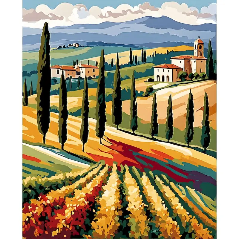 CHENISTORY Painting By Numbers Kits For Adults pictures by numbers 40 50 Scenery On Canvas Landsape Painting Numbers Home Decors