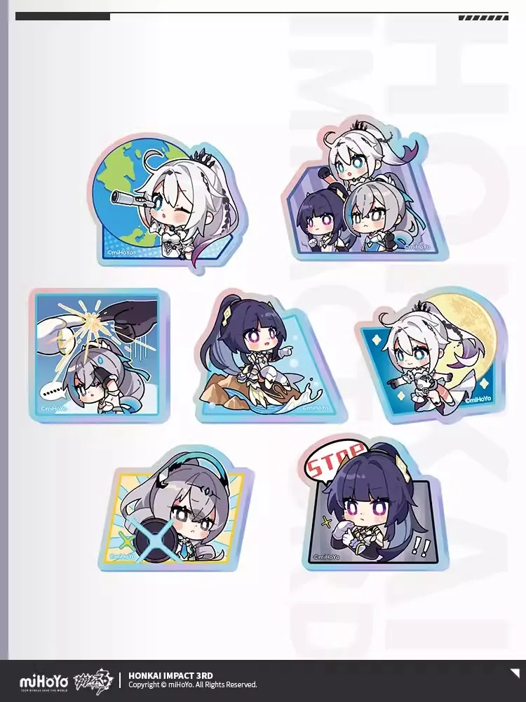 

Pre Sale miHoYo Official Honkai Impact 3 HONKAI MEME Acrylic Badge Bronya Kiana Mei Anime Fashion Surrounding Cosplay Gifts