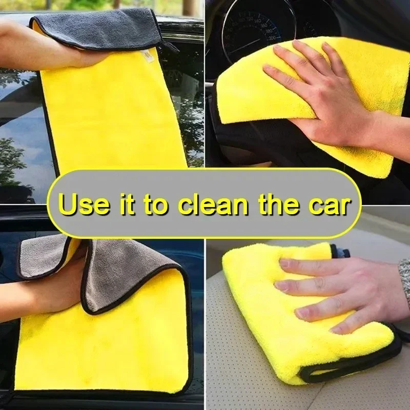 1/3/5Pcs Microfiber Towel Car Microfiber Wash Towel Microfiber Cleaning Cloth Car Wash Drying Towel Auto Detailing 30/40/60cm
