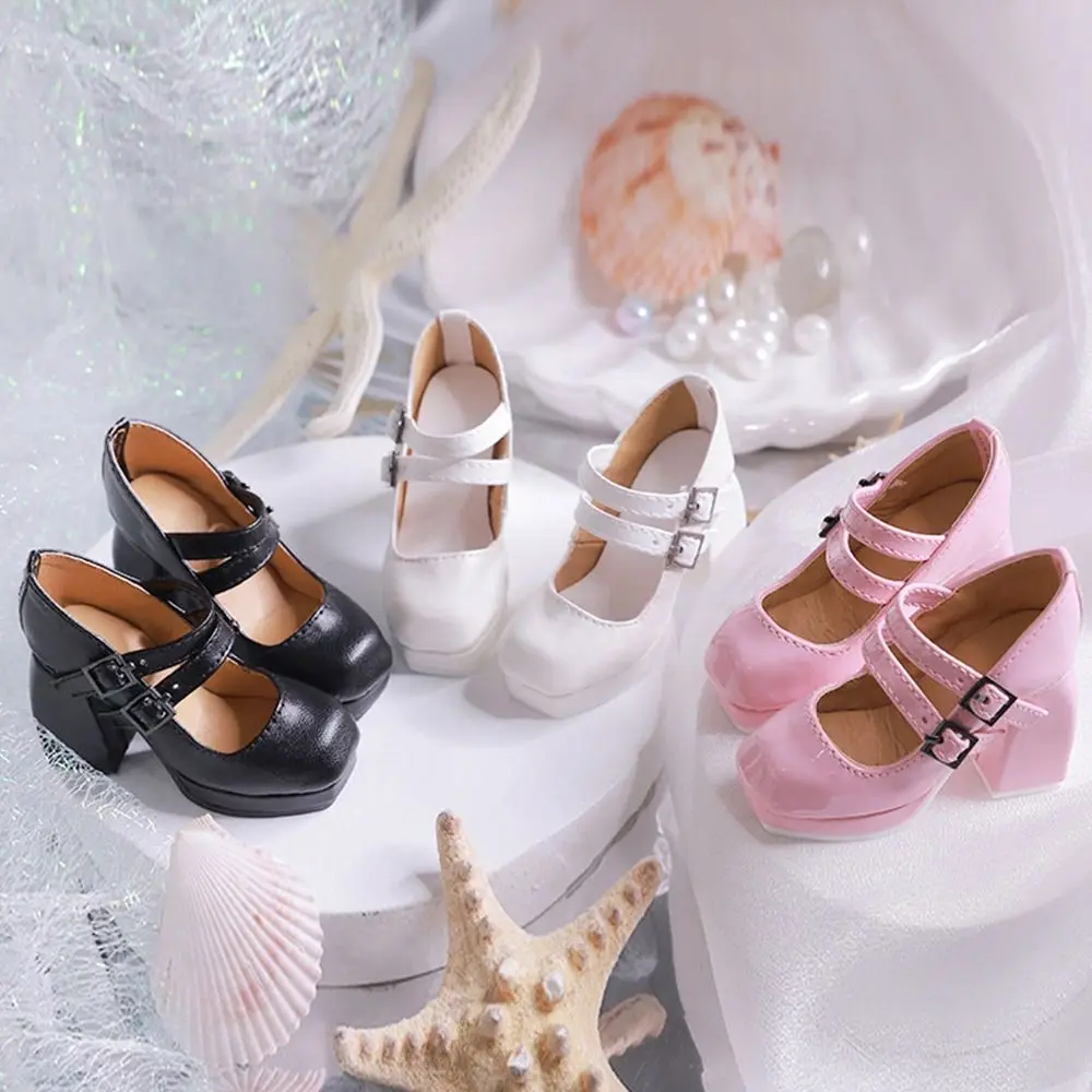 

60CM Doll Shoes Fashion PU Leather Frenulum High Heels Princess Mini Shoes For 1/3 1/4 BJD Dolls Accessories Play House Toys
