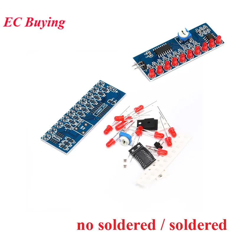 Smart Electronics Kits NE555+CD4017 LED-Modul mit fließendem Licht, DIY-Kit zum Erlernen elektronischer Prinzipien, Kinderlabor