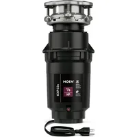 Moen GXP33C Lite Series PRO 1/3 HP Compact Continuous Feed Garbage Disposal for Kitchen Sink, Power Cord Included 1
