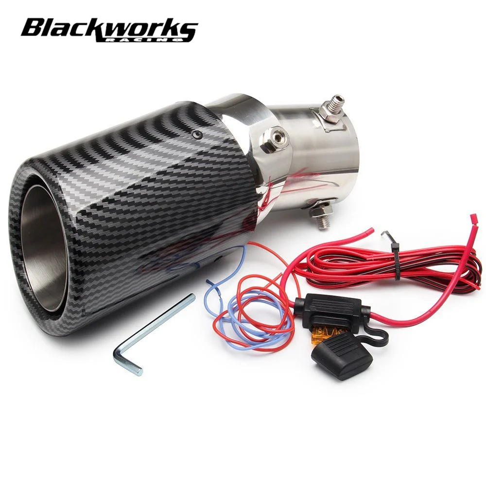 AdjustableUniversalCarLEDExhaustMufflerTipPipeBentCarModified