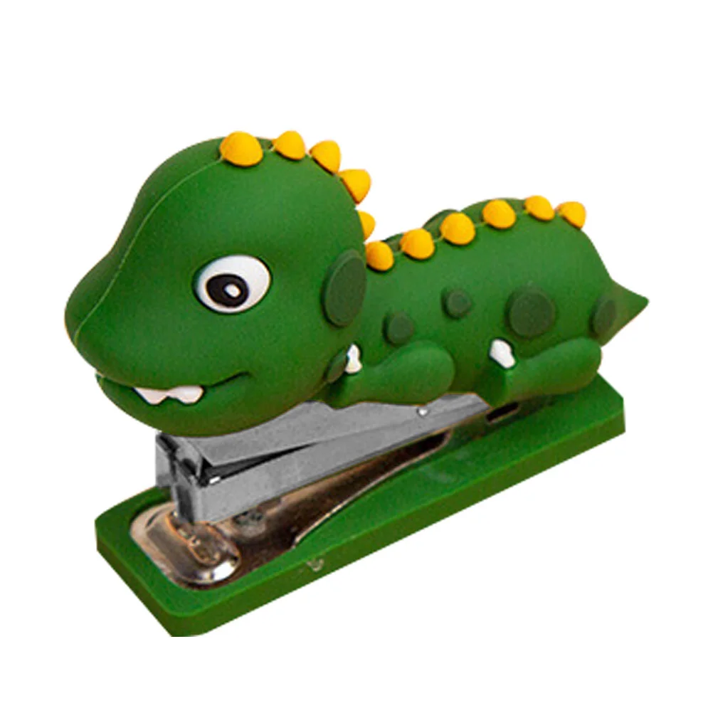 

Mini Stapler Silicone Dinosaur Ornament Decors Office The Paper Stainless Steel Book Student