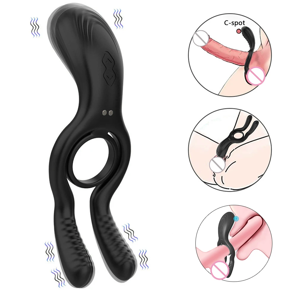 Vibrator Erwachsene Sexspielzeuge für Paare Männlicher vibrierender Penisring Penisring Vibratoren 12 Vibrationen G-Punkt Klitoris Stimulator 18+ 1