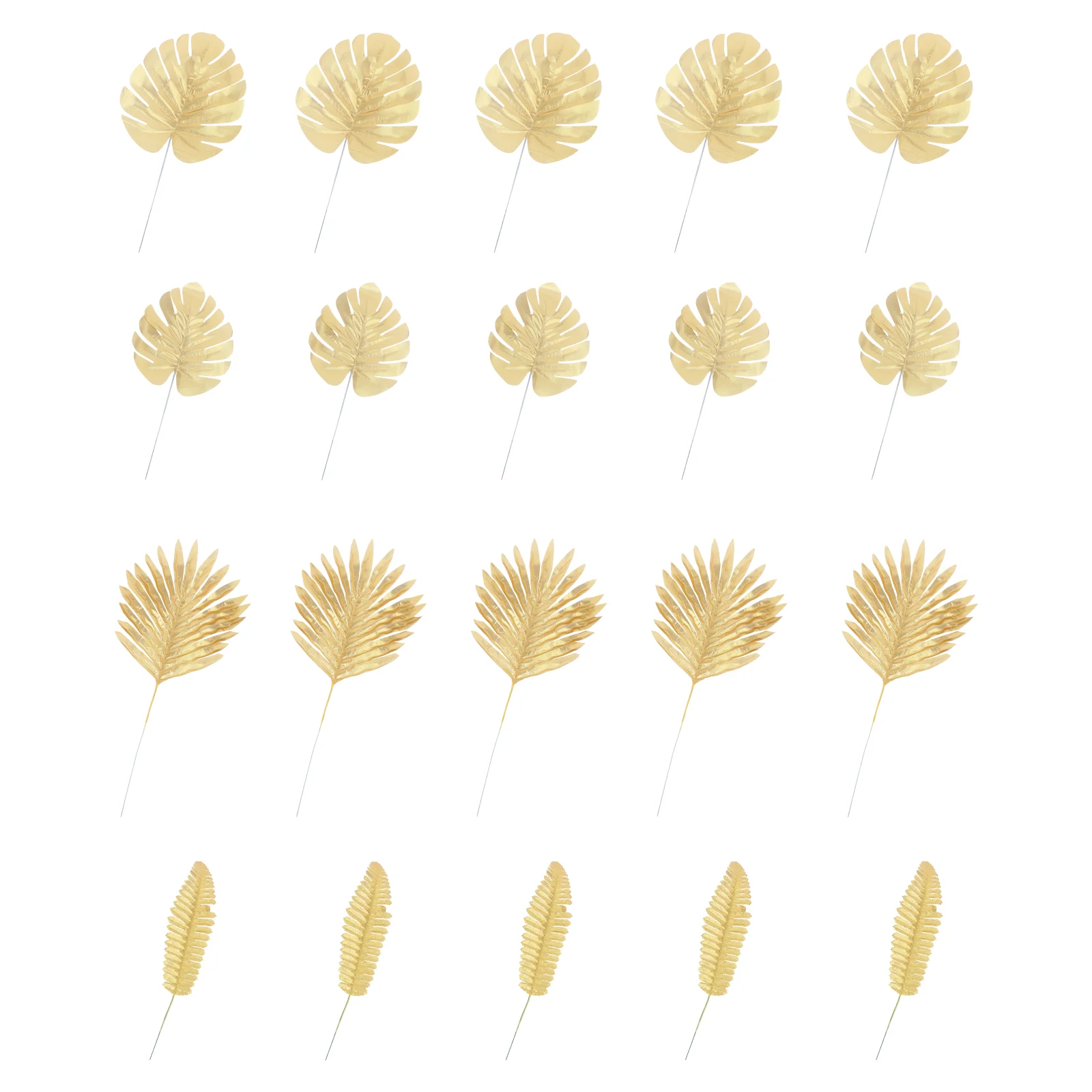 

20 Pcs Artificial Leaf Home Decor Flower Arrangement Supplies Dining Table Wedding Banquet Leaves Stems