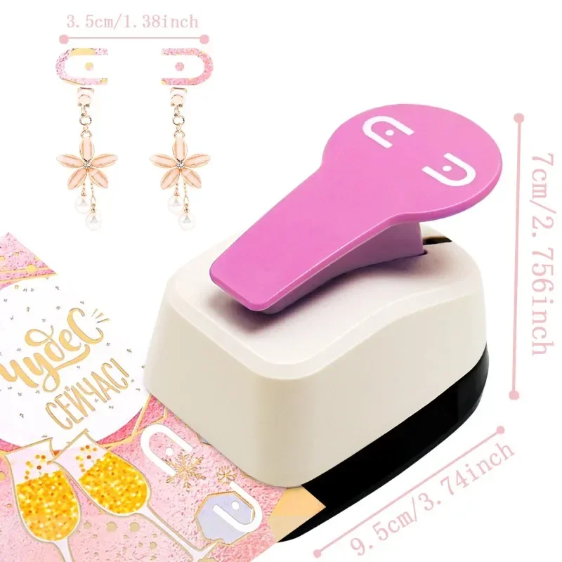 Hole Punching Tools Earring Punching Machine Sturdy Earring Card Hole Punch Portable Perforator Metal Scrapbook DIY