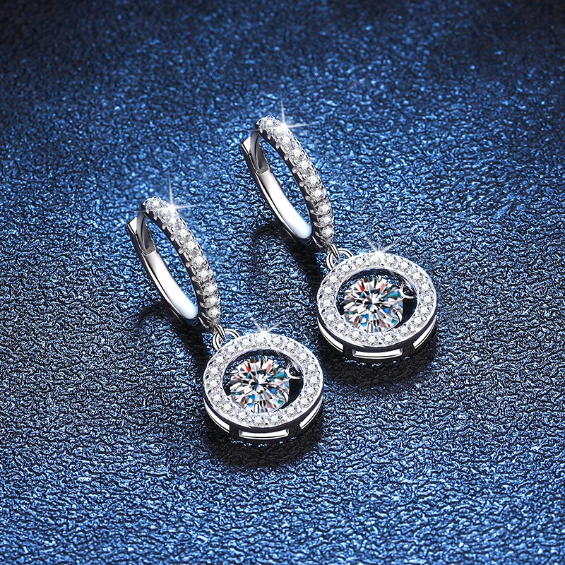 Orecchini Pendenti A Goccia In Argento Sterling Placcato Oro Rosa Con Morganite E Diamante Bianco, Donna, Cuore - 2