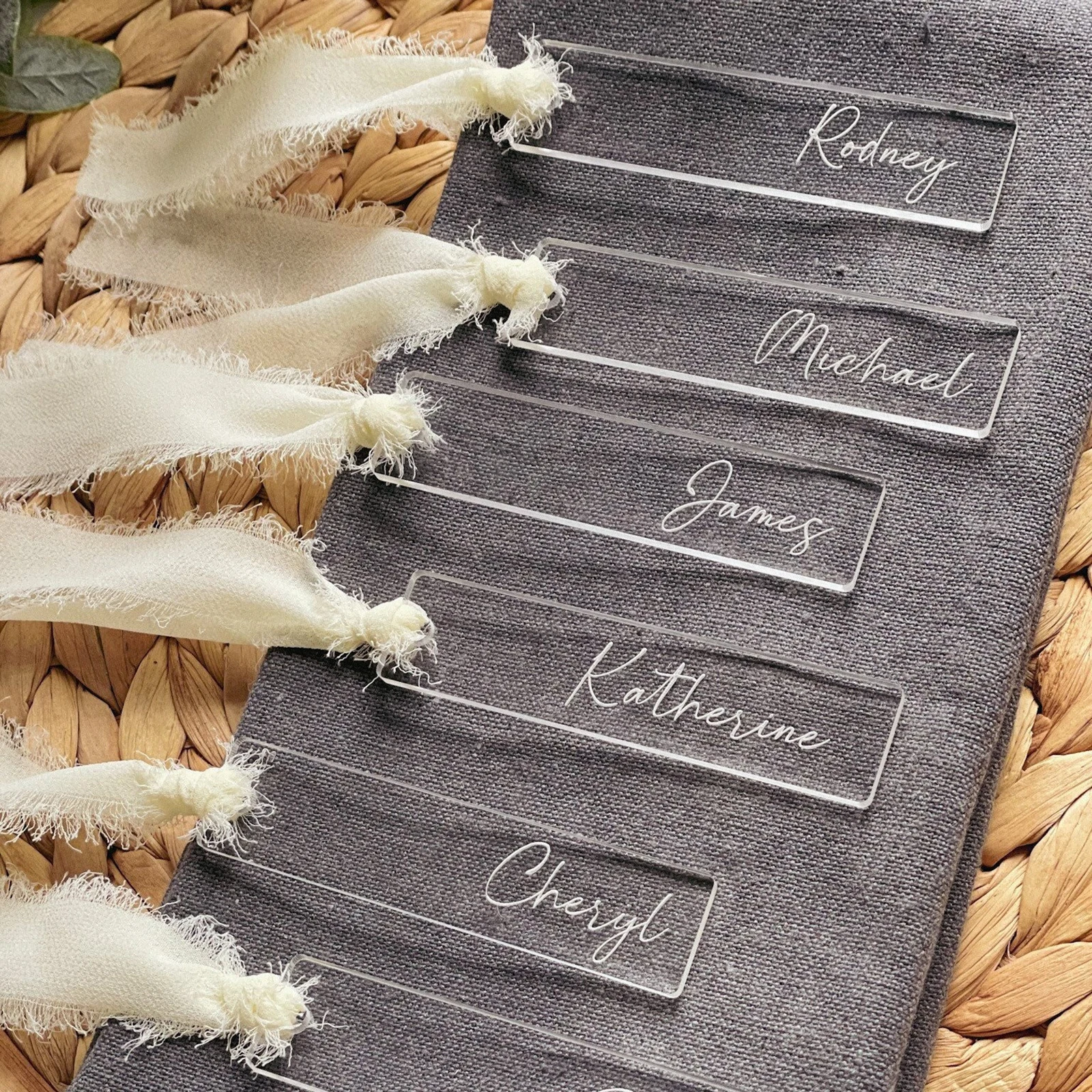 Clear Acrylic Place Cards for Weddings- Blank Name Cards for Handwritten Calligraphy Seating Cards Escort Cards and DIY Projects