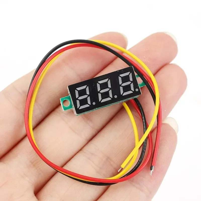 10/1pcs DC LED 디지털 디스플레이 패널 전압 측정기 빨간색 녹색 파란색 자동차 모바일 전원 전압 테스터 감지기 장비