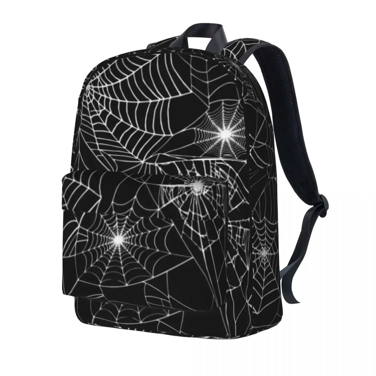 Spooky Halloween Backpack Unisex Spider Web Print Lightweight Backpacks Polyester Casual School Bags Outdoor Designer Rucksack
