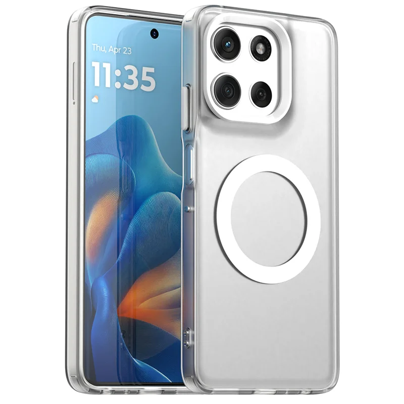 Magnetic Wireless Charging Case in Candy Colors with Transparent Shell