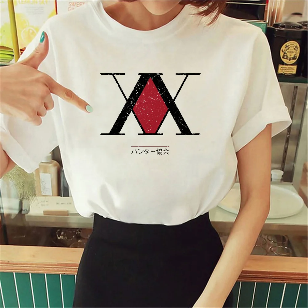 

Hunter x футболка с изображением охотника женская уличная одежда дизайнерская футболка girl harajuku clothing