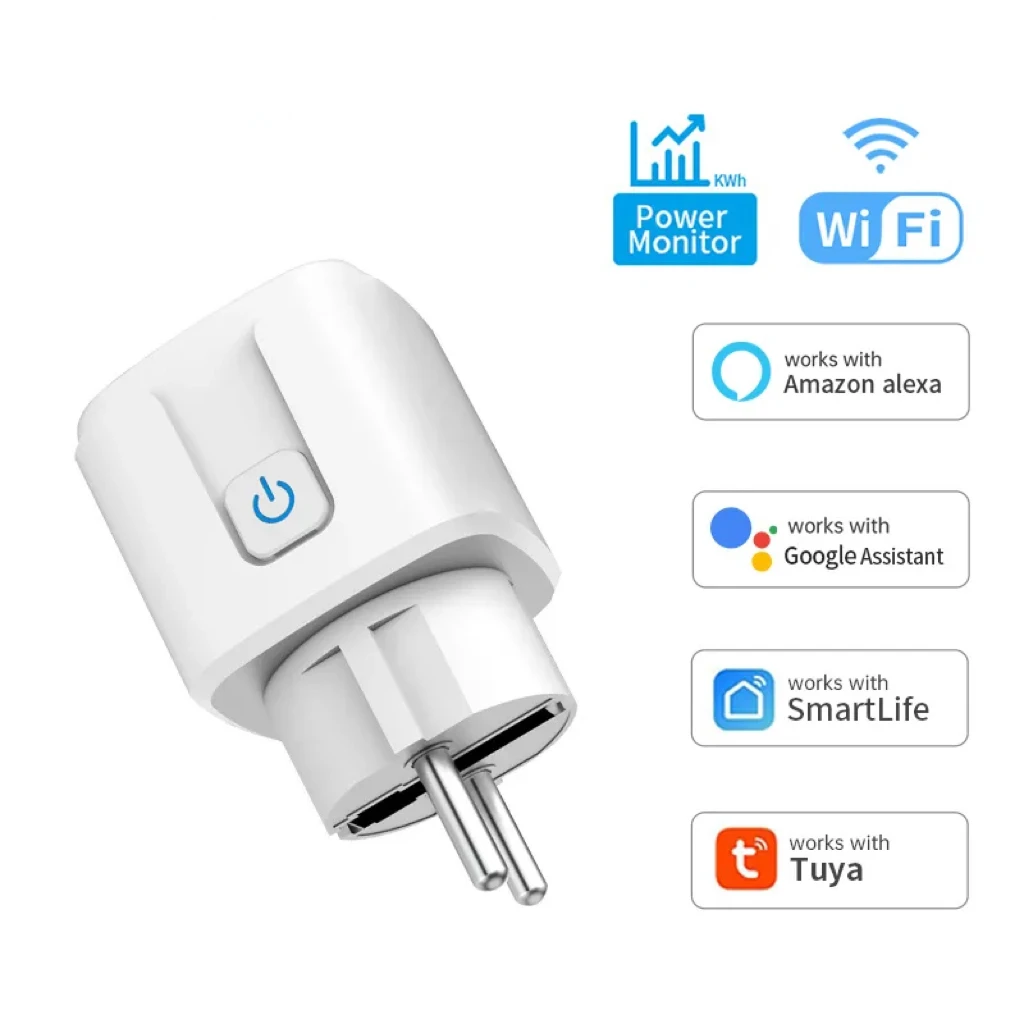 

Смарт-розетка Tuya 16A/20A с поддержкой Wi-Fi