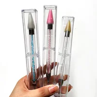 5pcs Pink/White Nail Dotting Pen Replacement Wax Head Rhinestone/Gem/Charms Picking Up Tools Nail Art Wax Tips Applicator Tools 2