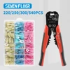 220/250/300/540Pcs Nylon Terminals Insulated cable connector wire crimping household lug rolling kit or wire stripper 1