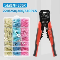 220/250/300/540Pcs Nylon Terminals Insulated cable connector wire crimping household lug rolling kit or wire stripper 1