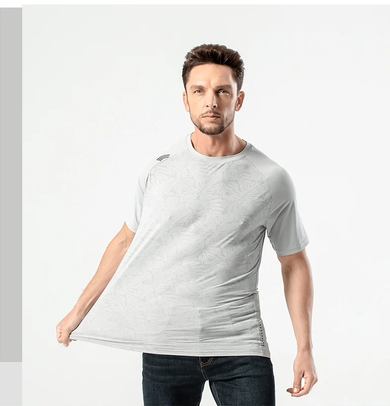 YJKVUR Oversize Men's T-shirts Quick Dry Moisture Wicking Sports Running Short Sleeve Tee Tops Breathable Outdoor Gym Workout