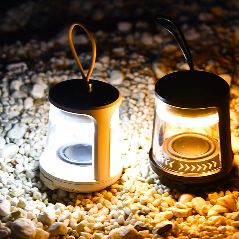 

Многофункциональная портативная ручная лампа для кемпинга, лампа двойного назначения для палатки с Bluetooth-динамиком, USB-зарядка, лампа для рыбалки и пешего туризма