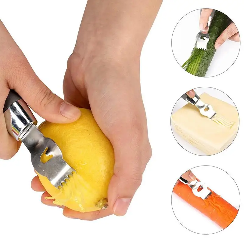 

Lemon Peeler Stainless Steel Lemon Grater Orange Peeler Citrus Fruit Grater Peeling Knife Kitchen Gadgets Orange Peeler Tools