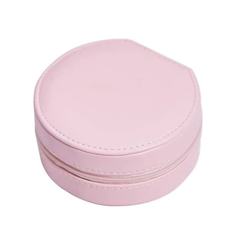 Random Color Round Jewelry Storage Box Portable Travel Small Earrings Ring Boxes