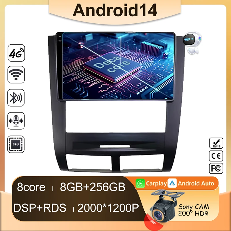 Car multimedia player car radio Carplay Android SSANGYONG Rexton 2002 2003 2004 2005 2006 auto radio multimedia GPS 2din car navigation monitor video screen