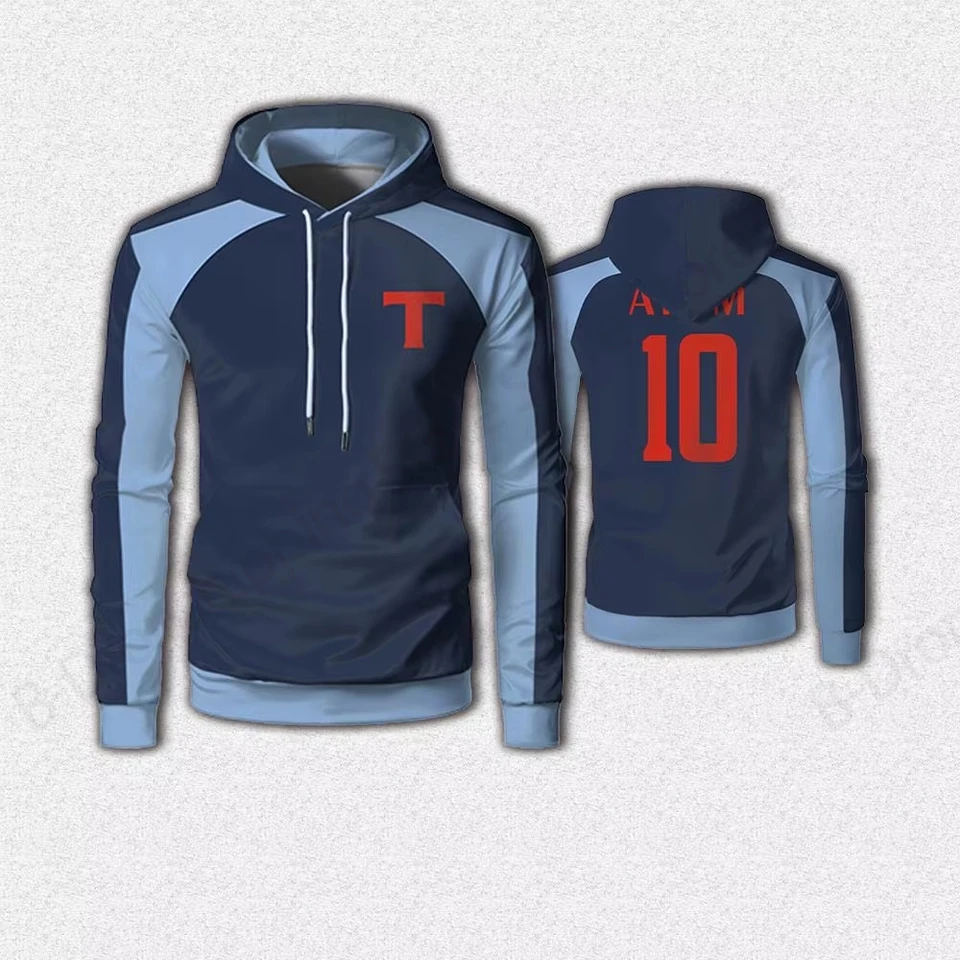 Sweat à Capuche Captain Tsubasa Anime - Unisexe Adultes/Enfants - Manches Longues - Poche Kangourou - Fan