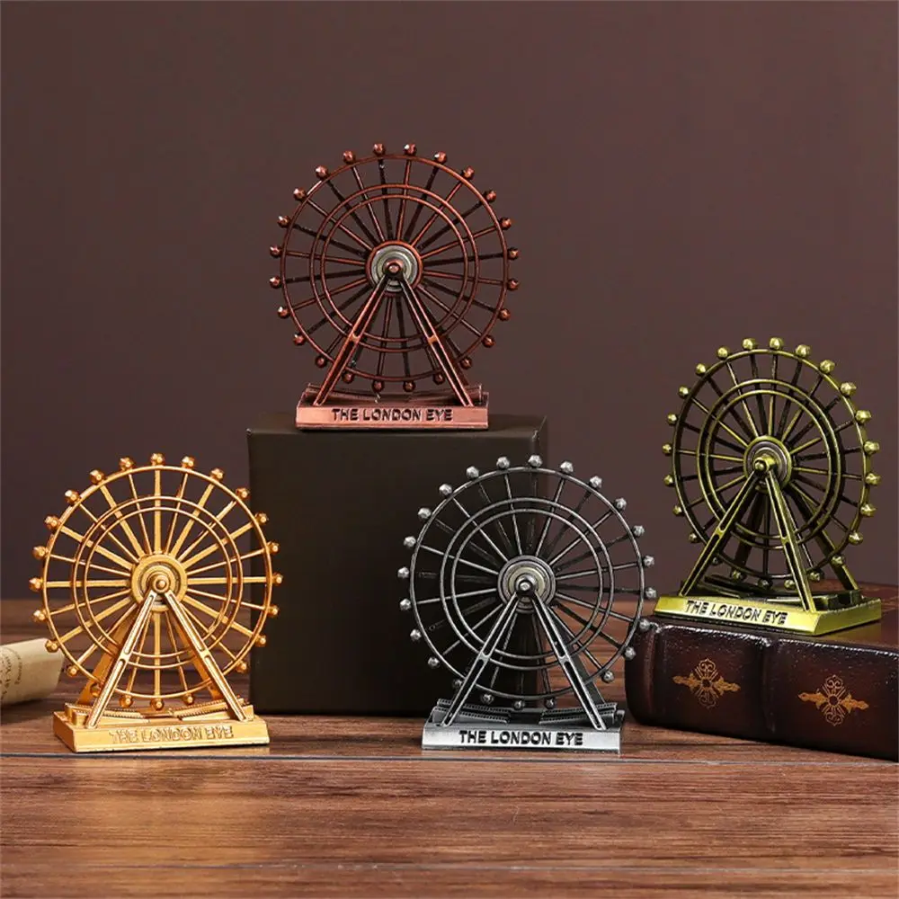 S5ce65eebb7e84c7b91433f1937091e1em Akcesoria pulpitu kreatywny Retro rękodzieło London Eye Ornament diabelski młyn Model obrotowa figurka sztuki