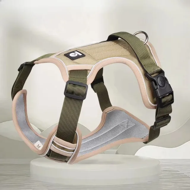 Dog Leash Explosion-proof Punch Handle Multifunctional Chest Back Large Dog Rope Reflective Pet Chest Strap 4