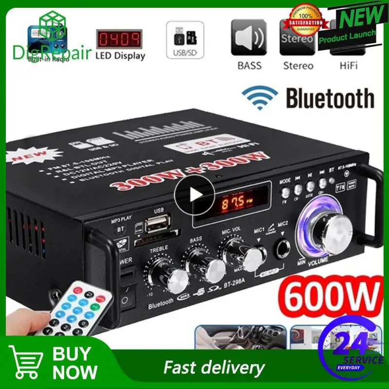 

Усилитель для динамиков 300 Вт + 300 Вт 2CH HIFI аудио стерео усилитель мощности USB FM радио автомобильный домашний кинотеатр дистанционное управление