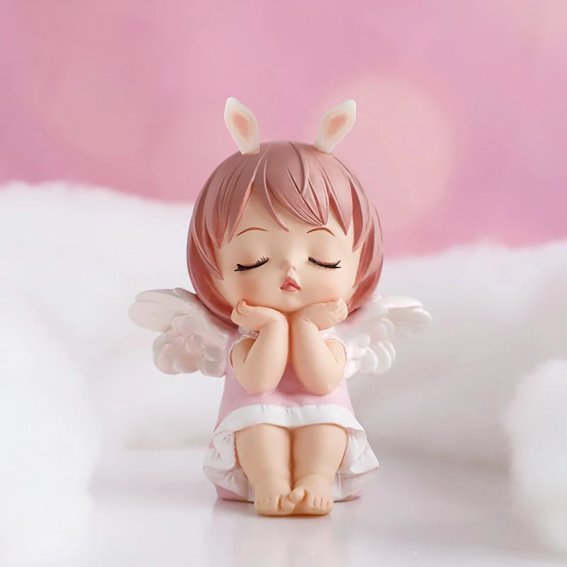 

Милые сказочные фигурки, креативные Мультяшные искусственные полимерные фигурки для домашнего декора, ангельские декоративные фигурки, подарок на день рождения и Рождество