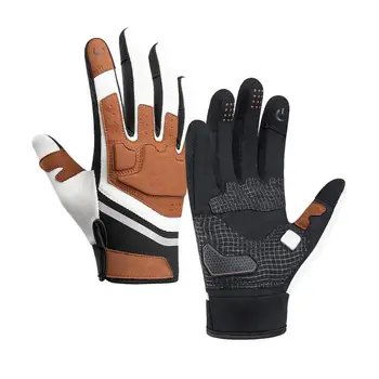 Reflective Padded Cycling Gloves Touchscreen Shock-Absorbing 1