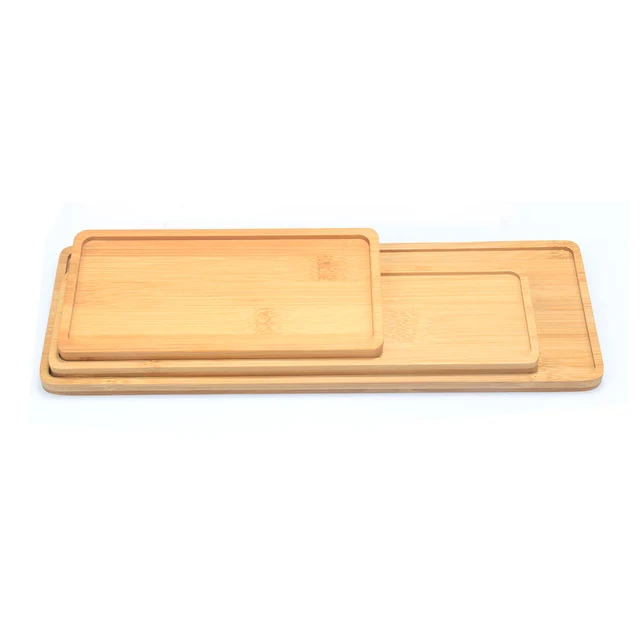 Téglalap Ovális Bambusz Fa Csészealj Növényi Tálca Mini Pot Állványa Kedvelt Zamatos Edény Egyszerű Kialakítás Otthoni Erkély - Image 6