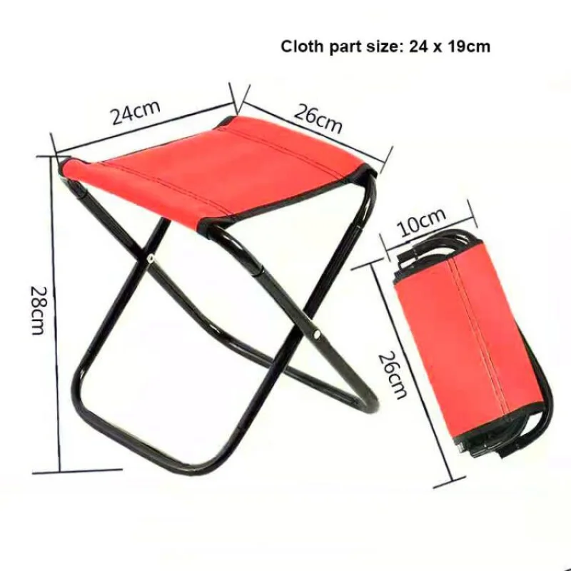 Lightweight Foldable Fishing Stool Stainless Steel Camping Chair Outdoor Sports Camping Beach Chair