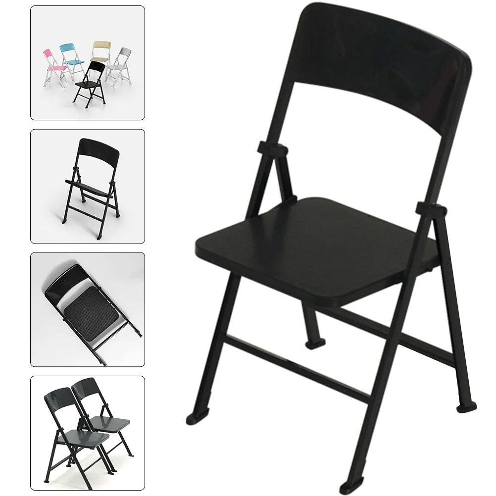 

House Dollhouse Folding Chair Kids Accessory Mini Decoration Tables and Chairs Miniature Furniture for Crafts Dolls Child