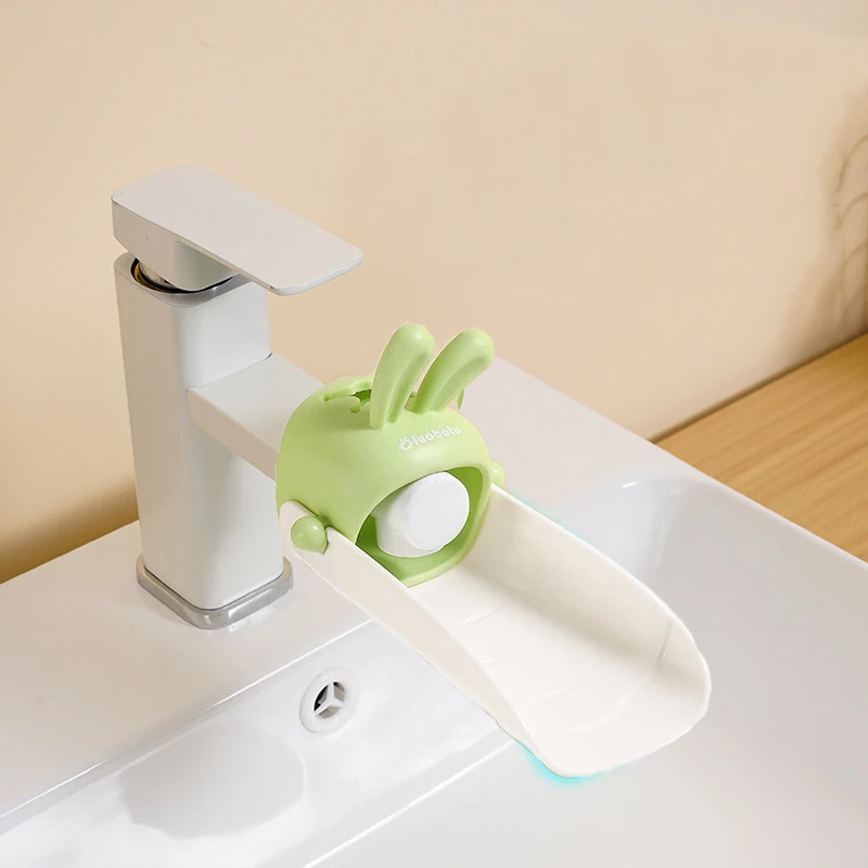 Children Bathroom Rabbit Tap Faucet Extender Water-saving Cartoon Kids Baby Wash-hand Faucet Extension Bathroom Accessories 2