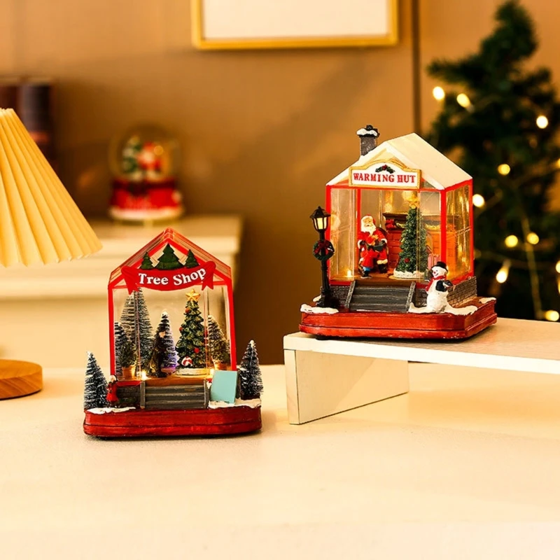

Christmas Decoration Ornaments Collectable Christmas House Music Box Birthday Gifts For Kids New Year Decorations Home Decor