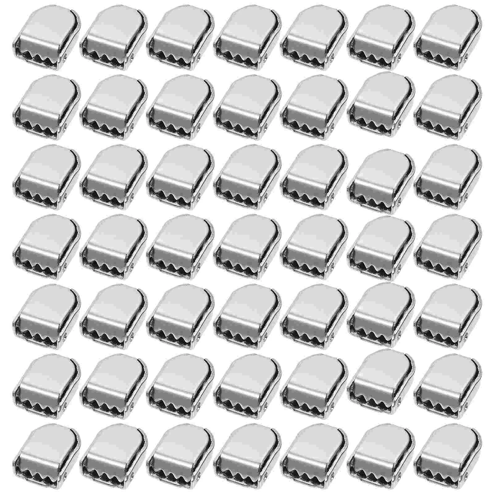 100 Pcs Shoelace Buckle Connector White Boots Premium Buckles Gym Shoes Metal Sweater Connectors Tail