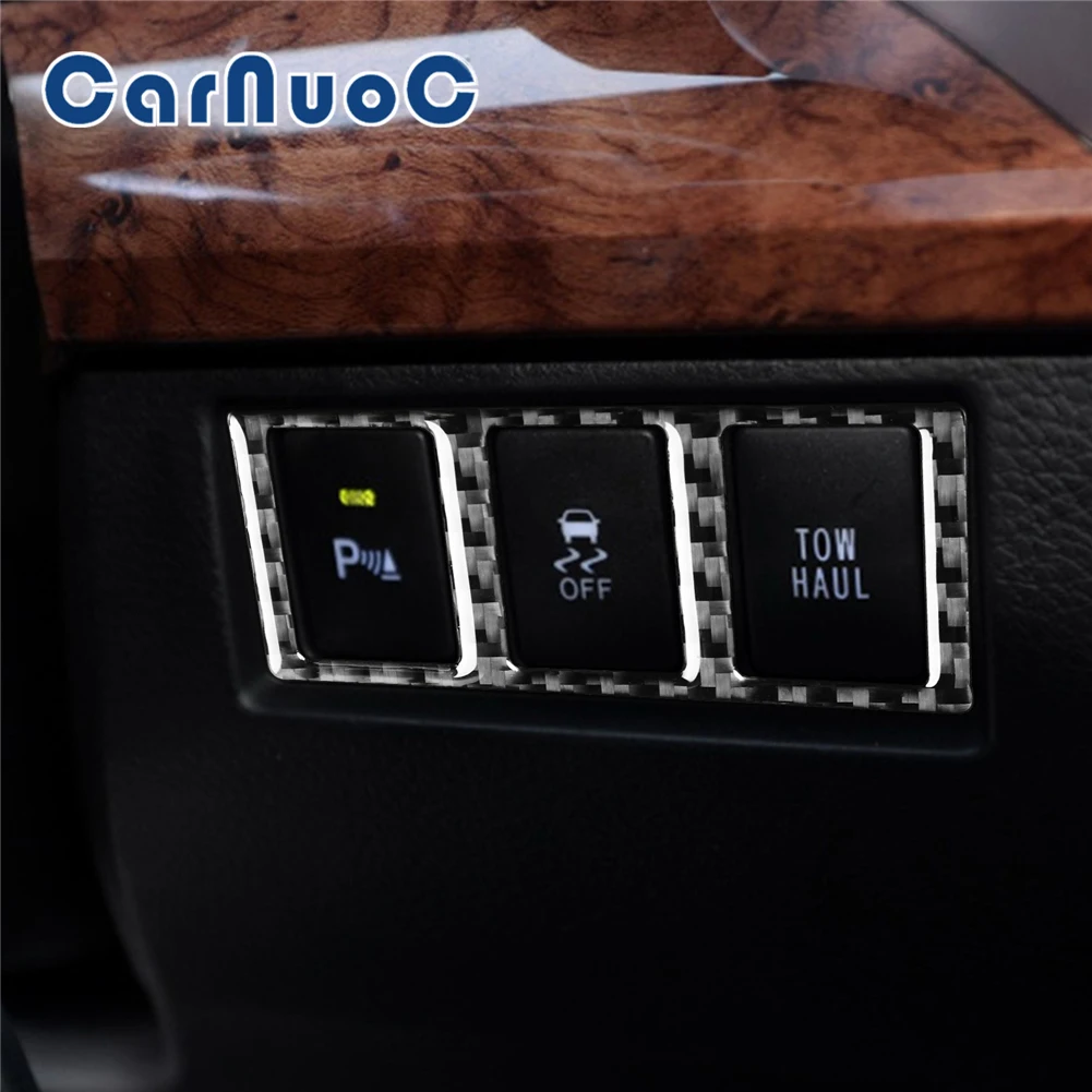 

Carbon Fiber Stickers For Toyota Tundra 2014 2015 2016 2017 2018 Mode Control Panel Decorative Accessories Car Interior Moulding