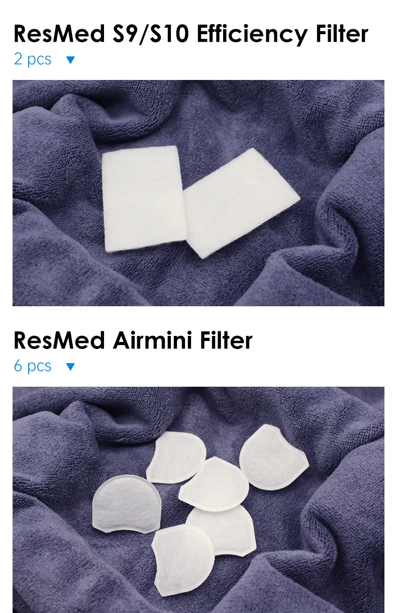 Resmed S8 S9 S10 Airmini High Efficiency Filter Cotton For CPAP Mask Auto APAP Machine Replacement Humidifier Plus Heat Moisture