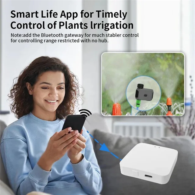 【NEW】Smart Bluetooth Garden Watering Valve Tuya Irrigation Timer Remote Control Filter Washable Programmable Timer Sprinkler 3