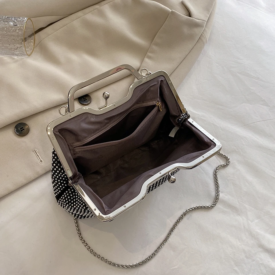 Luxury Women's Bag Simple Evening Crossbody Messenger Clutch Diamond Handbag For Women 2023 Fashion Female Women's Shoulder Bag