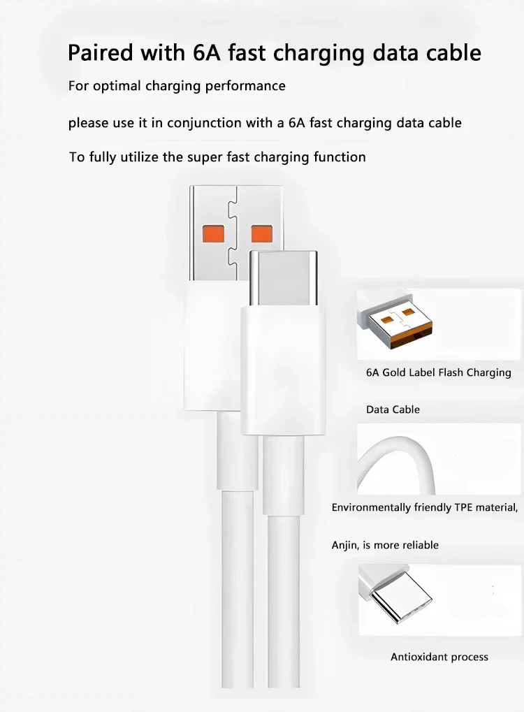 For Xiaomi 15 14 Pro13 12 11 10 Ultra Redmi Note 12T 13 Pro 90W USB Fast Charger with Quick Charge Type C USB Charging Cable