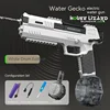 Water Gun 2024 New Gatling Mechanical Boy Electric Toy Outdoor Interactive Battle Toy Summer Fully Rechargeable Long-Range 2