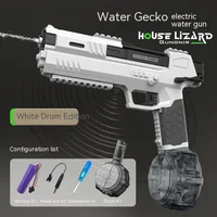 Water Gun 2024 New Gatling Mechanical Boy Electric Toy Outdoor Interactive Battle Toy Summer Fully Rechargeable Long-Range 2